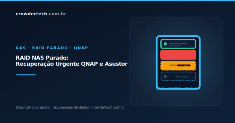 RAID NAS parado QNAP Asustor recuperação urgente dados Crowdertech