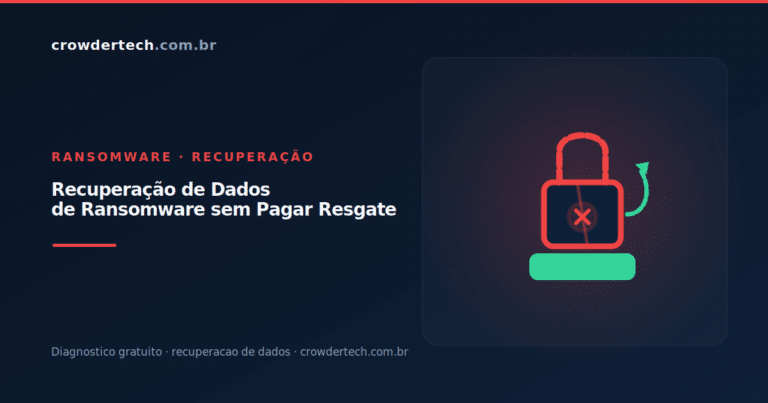 recuperação dados ransomware sem pagar resgate Crowdertech São Paulo laboratório forense